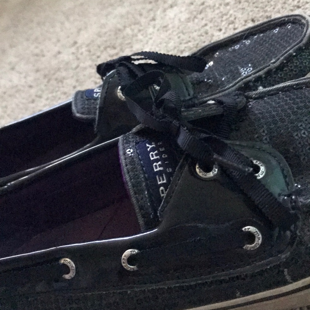 Black, sequin Sperry’s.